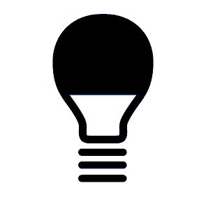 Black Lightbulb Icon 